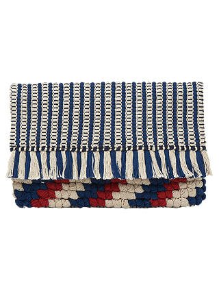 Whistles Woven Fringe Clutch