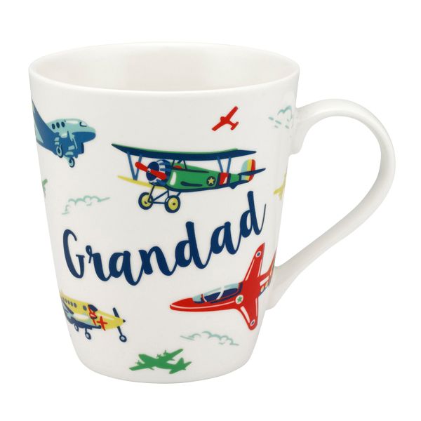Cath Kidston 'Grandad' Planes Mug, Multi, 400ml