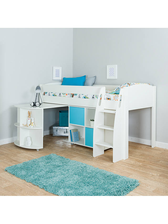 Stompa Uno S Plus Mid Sleeper With, Mid Sleeper Bed With Pull Out Desk