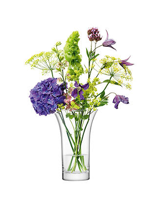 LSA International Flower Flared Vase, H22cm, Clear