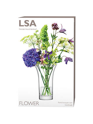 LSA International Flower Flared Vase, H22cm, Clear