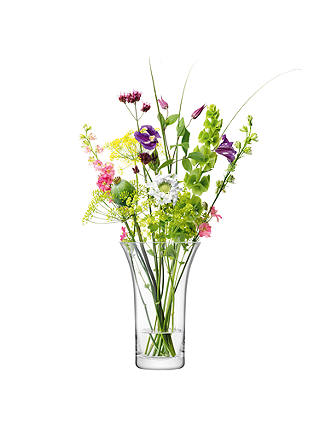 LSA International Flower Flared Vase, 26cm, Clear