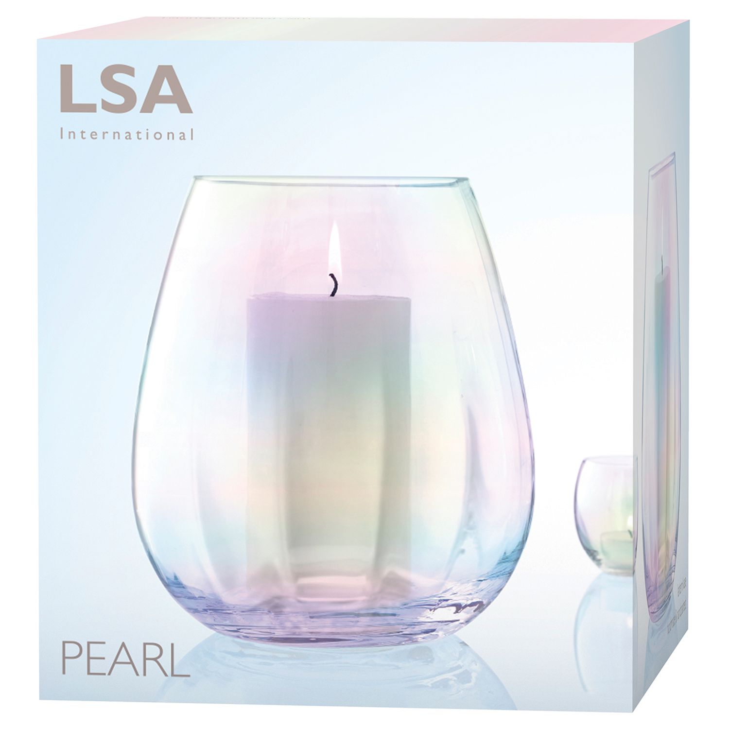 LSA International Pearl Optic Lantern/Vase, H22cm