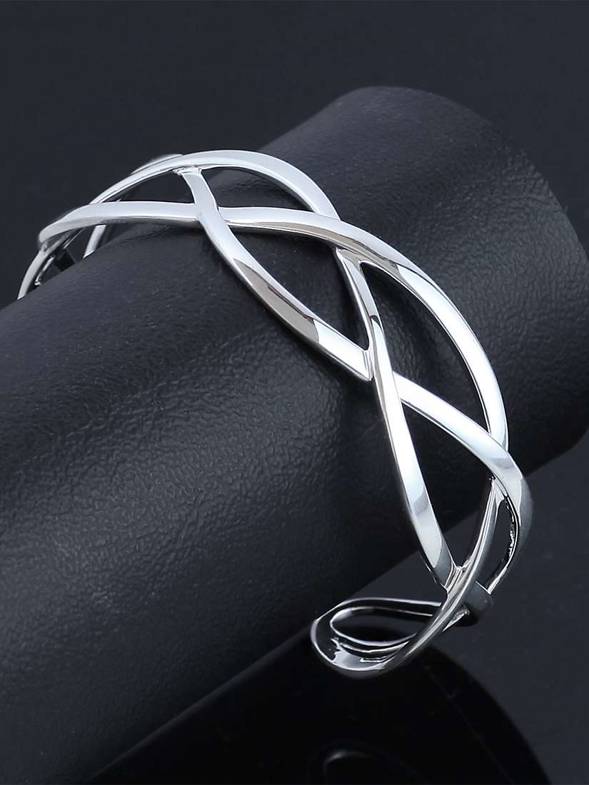 Buy Nina B Sterling Silver Cuff Bangle, Silver Online at johnlewis.com