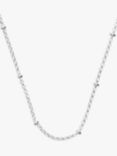 Nina B Silver Chain Beaded Necklace, Silver
