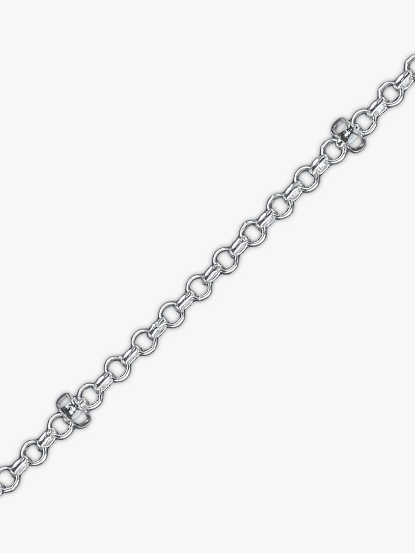 Buy Nina B Silver Chain Beaded Necklace, Silver Online at johnlewis.com