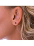 Nina B Small Round Stud Earrings, Garnet