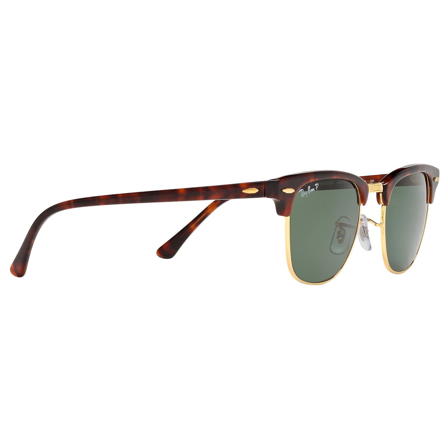 Ray-Ban RB3016 Men's Polarised Clubmaster Sunglasses, Tortoise/Green at  John Lewis & Partners
