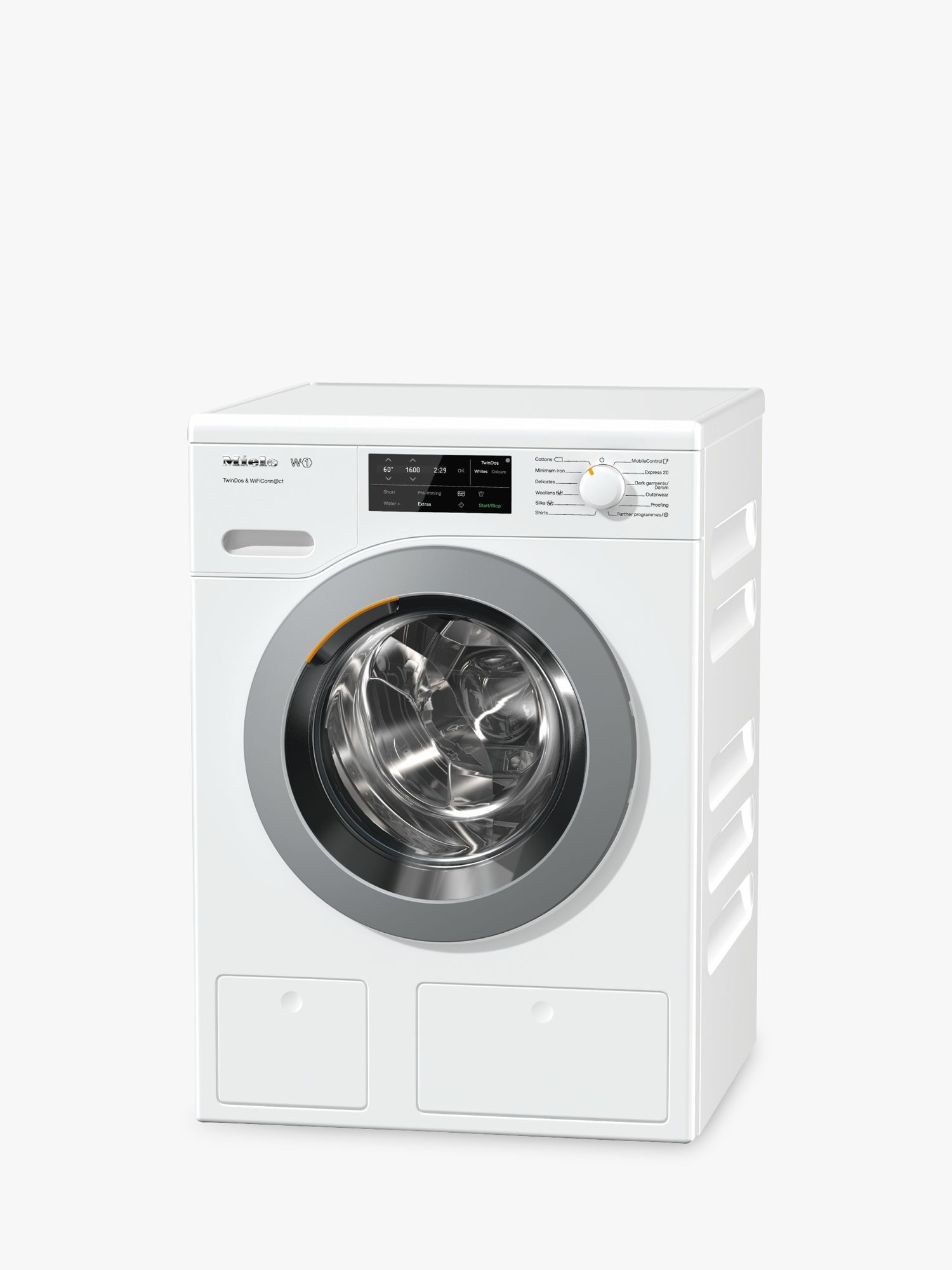 Miele WCE660 TwinDos Freestanding Washing Machine, 8kg Load, A+++ Energy Rating, 1400rpm Spin, White