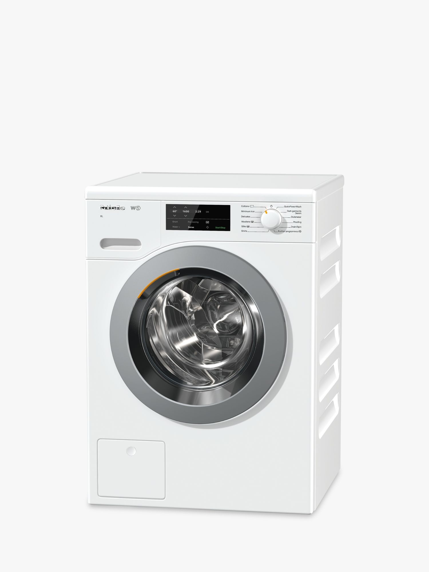 Miele WCG120 XL Freestanding Washing Machine, 9kg Load, A+++ Energy Rating, 1600rpm Spin, White