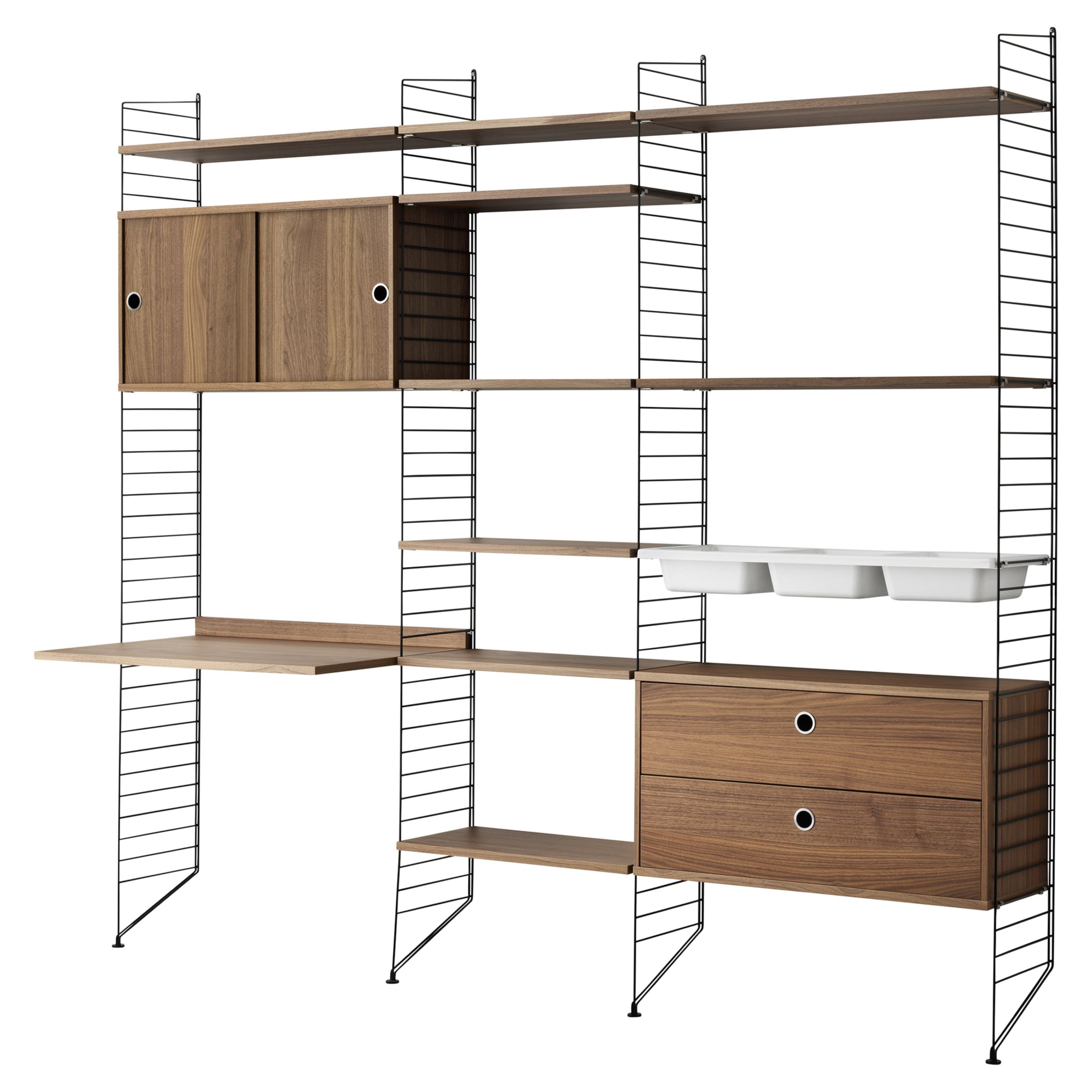 String Shelving Unit With Drawers Cabinet Work Desk Bowl