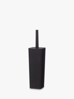 John Lewis ANYDAY Soft Touch Toilet Brush and Holder, Black
