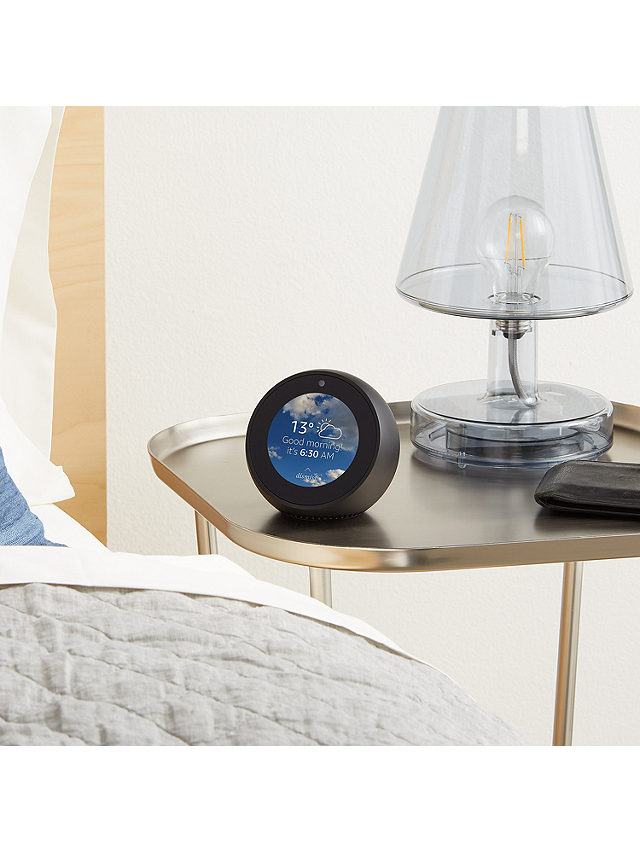 Amazon Echo Spot Smart Speaker with 2.5" Screen & Alexa Voice Recognition & Control, Black