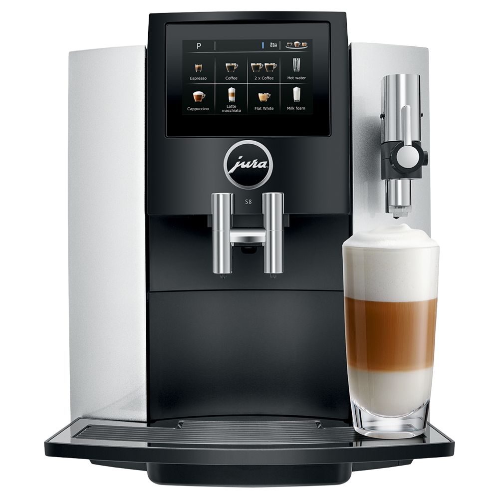 Jura S8 Bean-to-Cup Coffee Machine, Silver