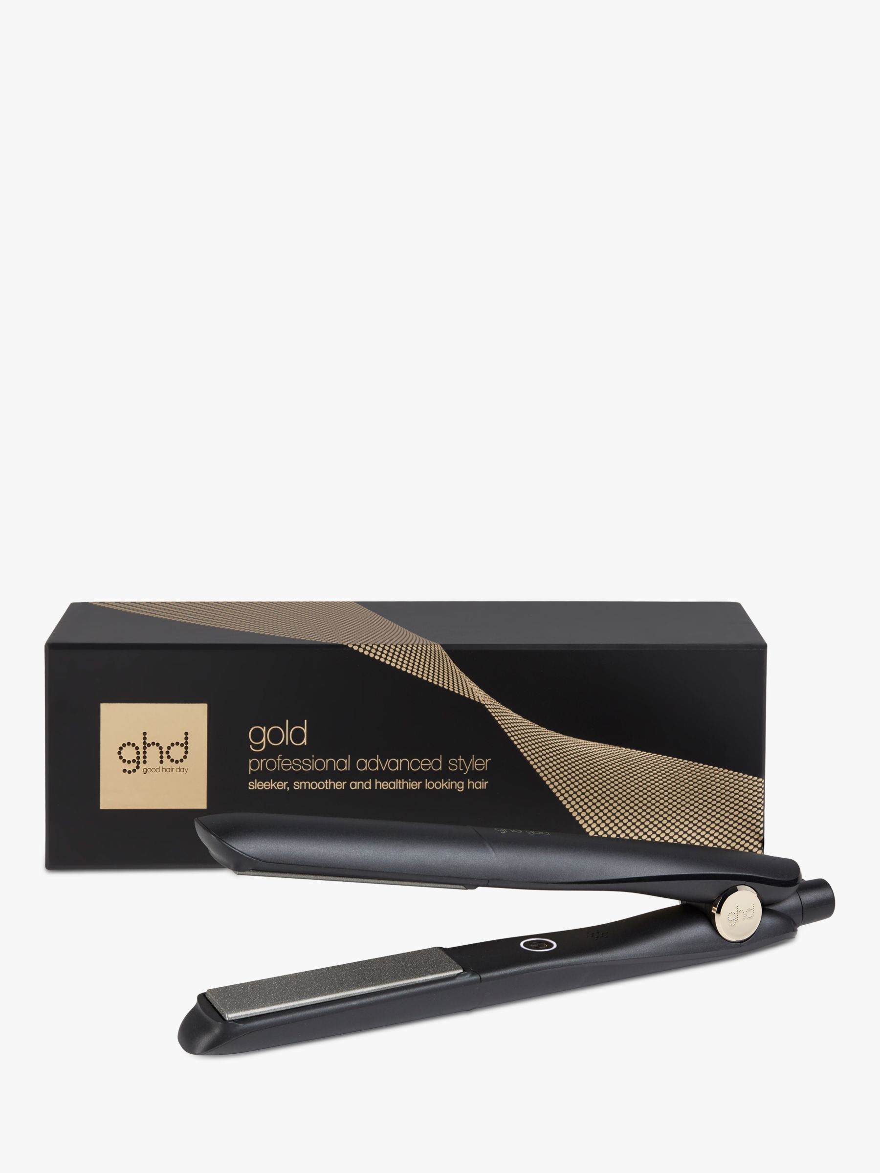 ghd Gold Hair Straightener, Black at John Lewis & Partners