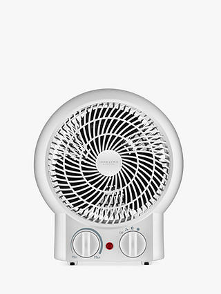 ANYDAY John Lewis & Partners Hot and Cool Mini Fan and Heater, White