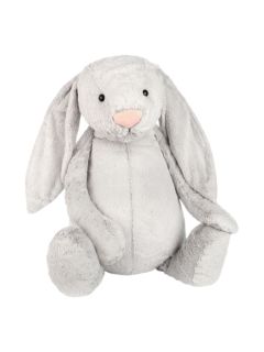 Jellycat Bashful Bunny Soft Toy, Very Big, Silver
