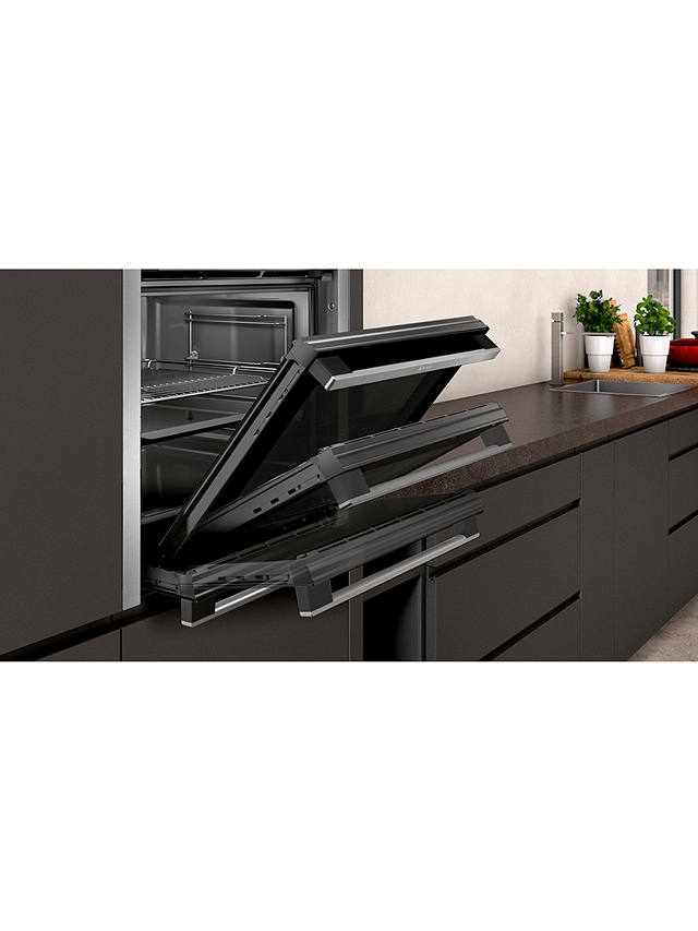 Buy Neff N50 Slide and Hide B3ACE4HN0B Built In Electric Single Oven, Stainless Steel Online at johnlewis.com
