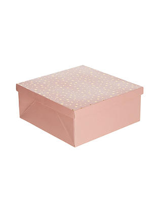 John Lewis & Partners Fleck Medium Gift Box, Pink