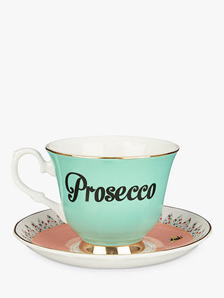Yvonne Ellen Prosecco Tea Cup and Saucer, 280ml, Multi