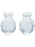 Dartington Crystal Mini Gems Oval Vase, H9cm, Clear, Set of 2