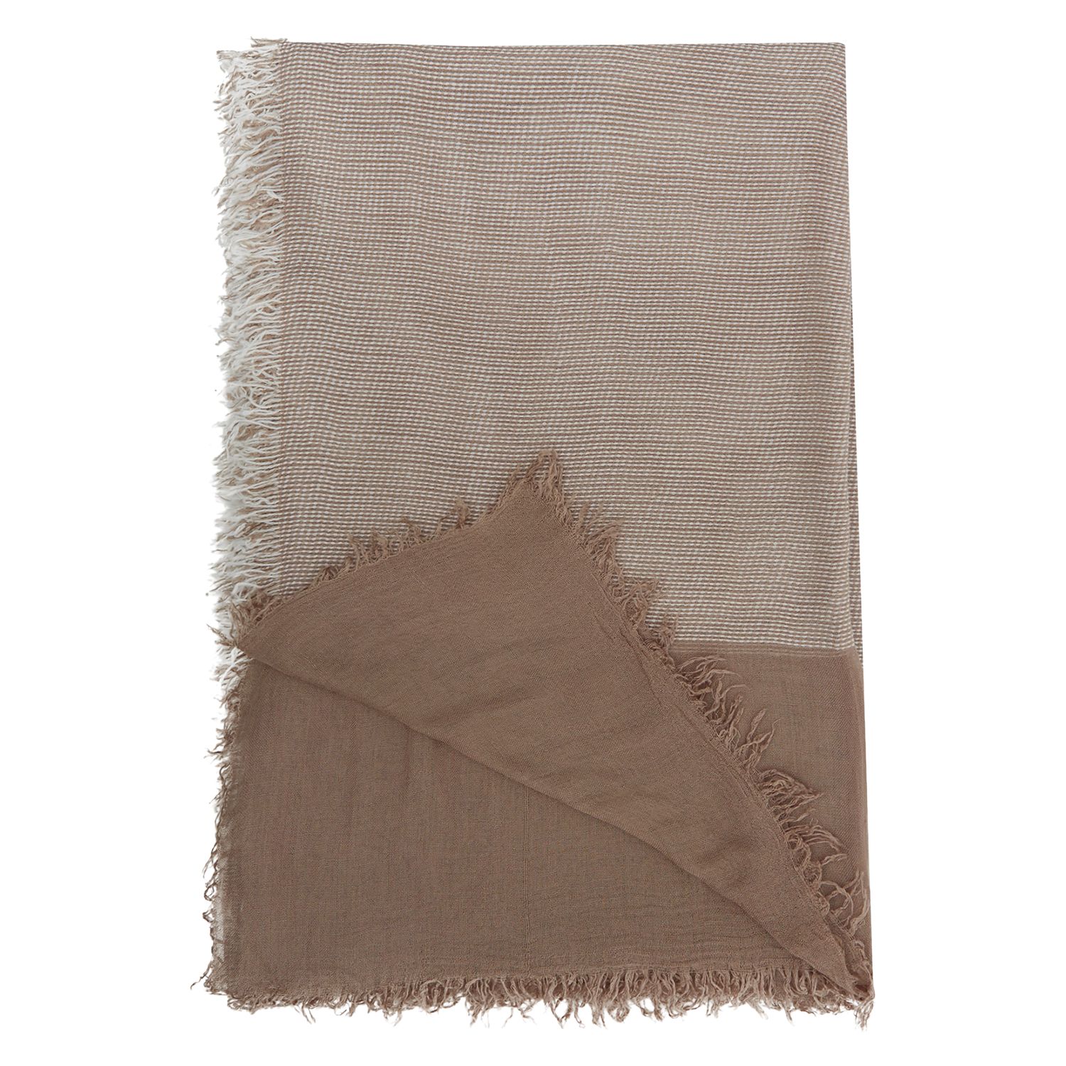 French Connection Inez Scarf, Mink/Summer White