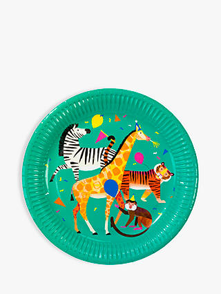 Talking Tables Party Animal Paper Plates, Pack of 8
