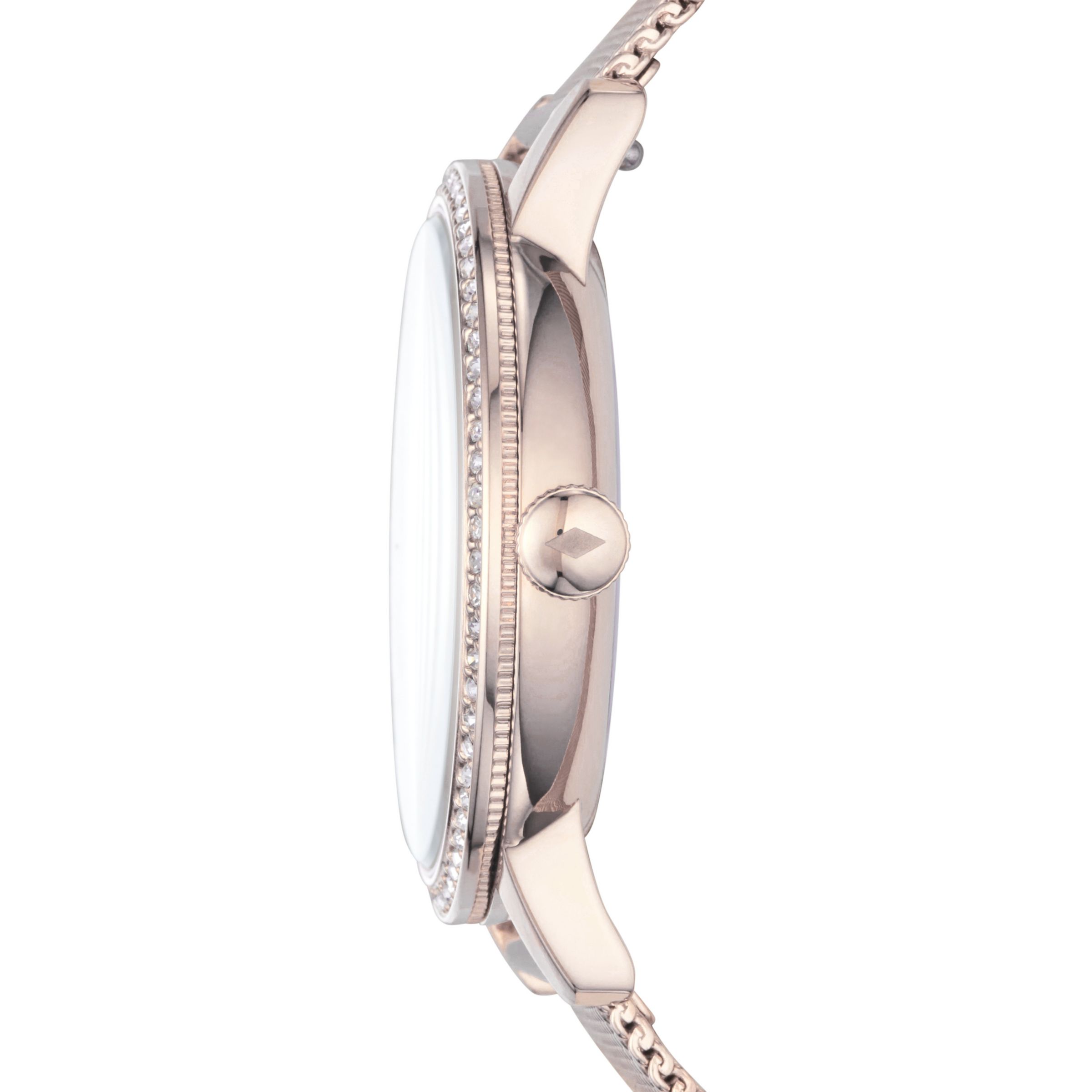 Fossil ES4364 Women's Neely Mesh Bracelet Strap Watch, Pink