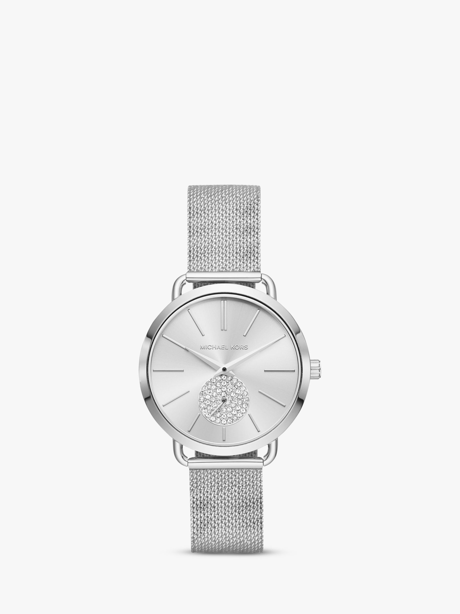 mk silver watch