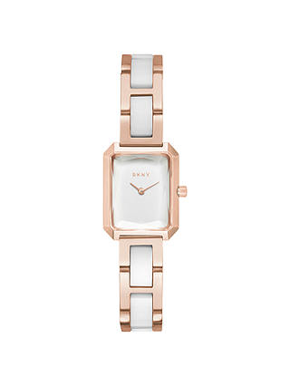 DKNY NY2671 Women's The Modernist Bracelet Strap Watch, Gold/White