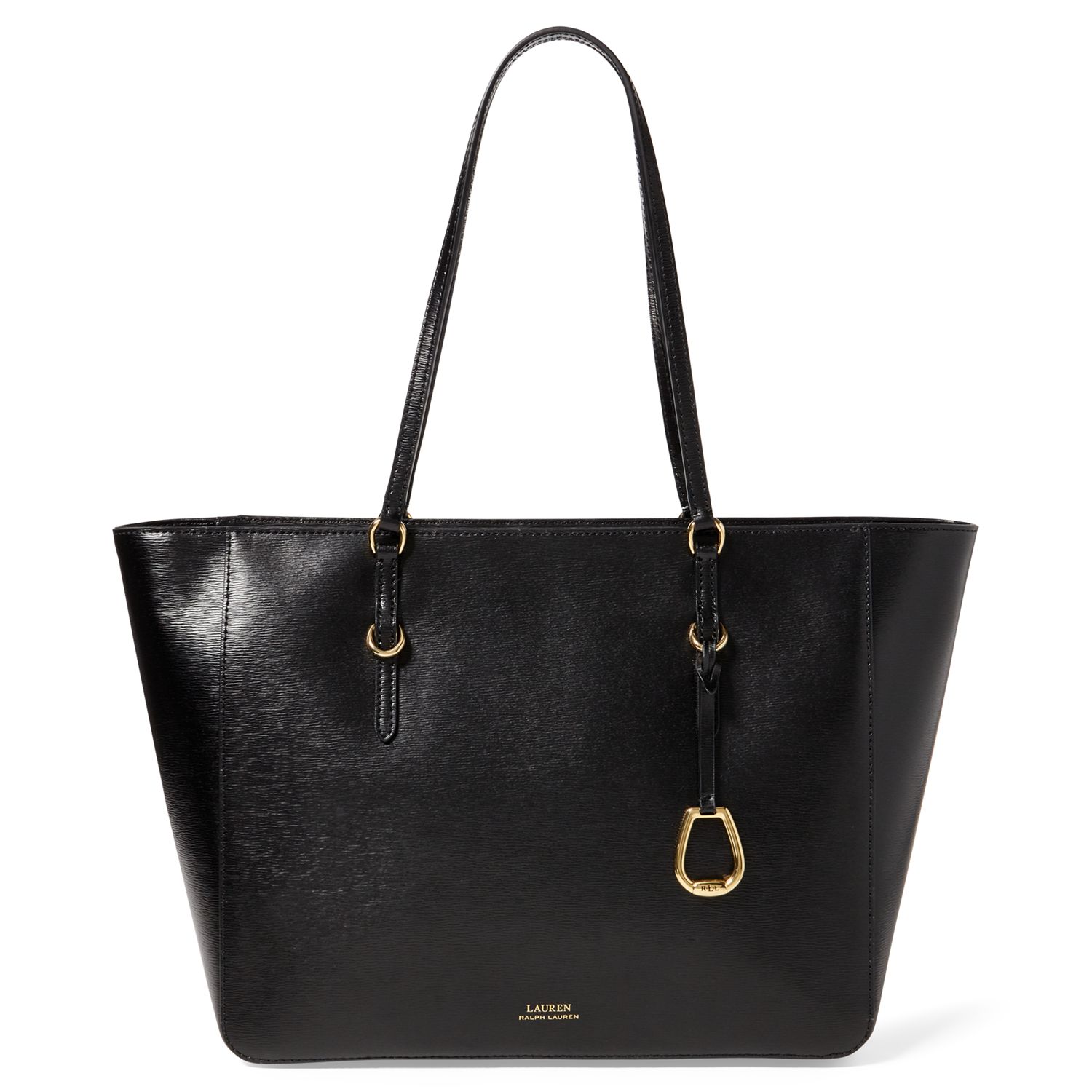 Lauren Ralph Lauren Saffiano Leather Tote Bag, Black