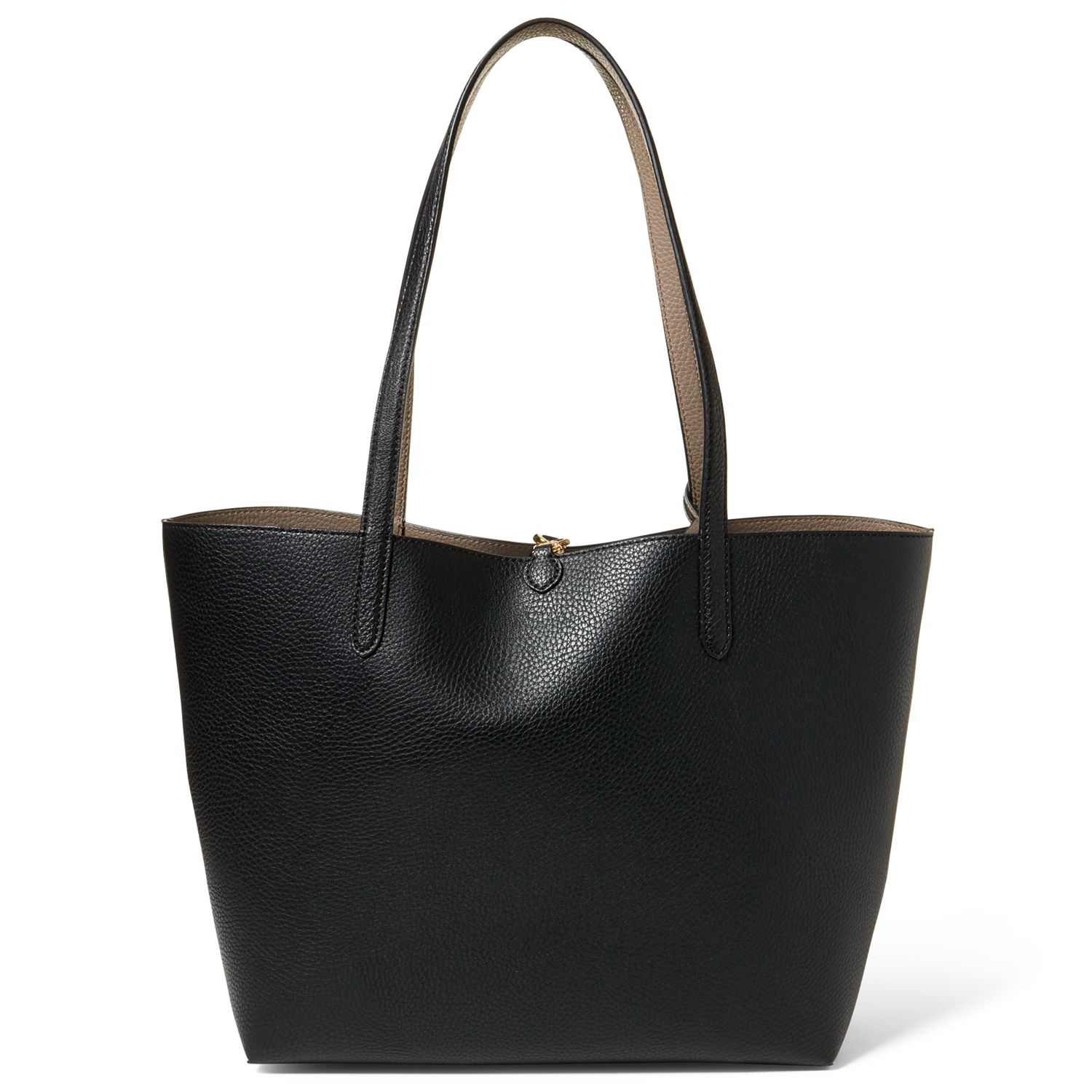 Lauren Ralph Lauren Reversible Tote Bag, Black/Taupe