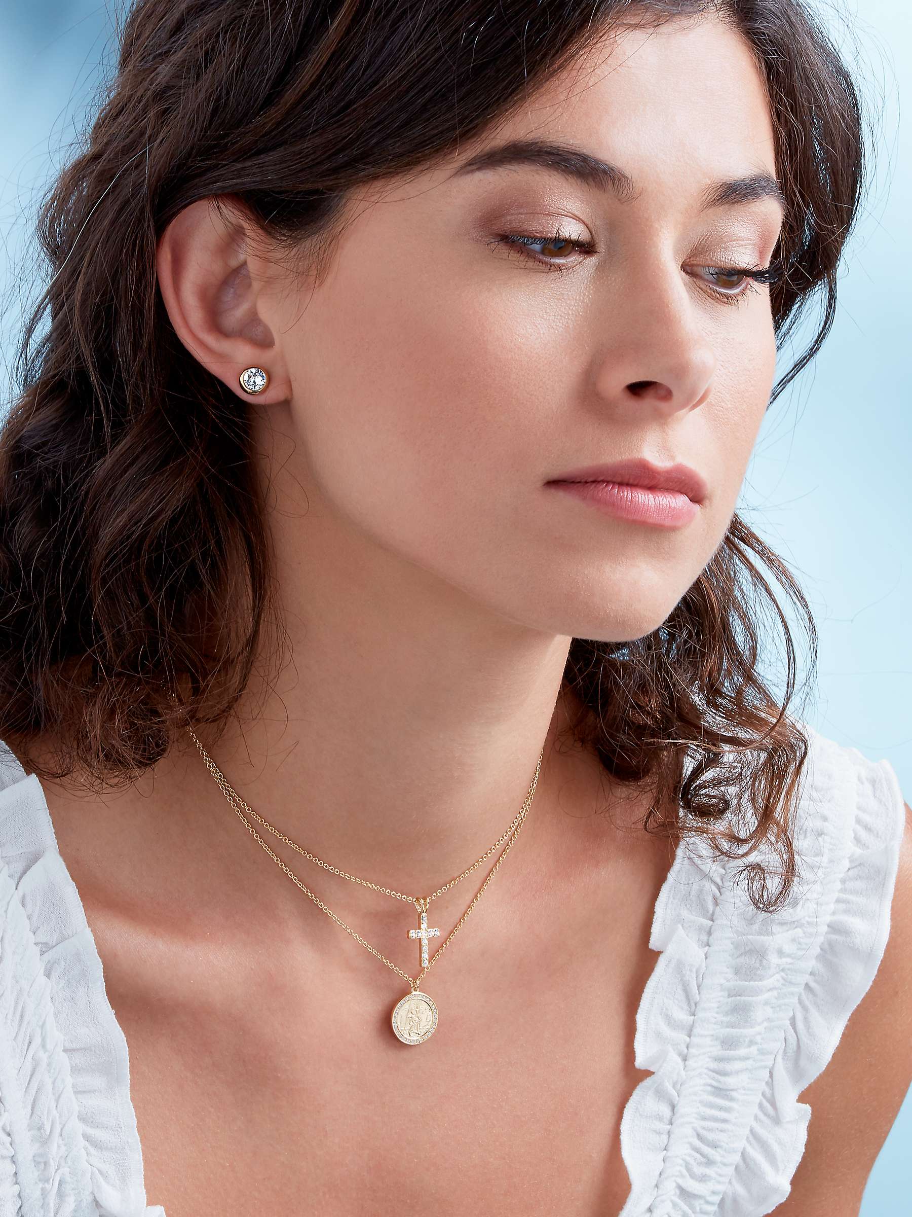 Buy Melissa Odabash Crystal Cross Pendant Necklace Online at johnlewis.com