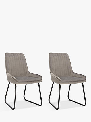 John Lewis & Partners Brooks Velvet Side Dining Chairs, Set of 2