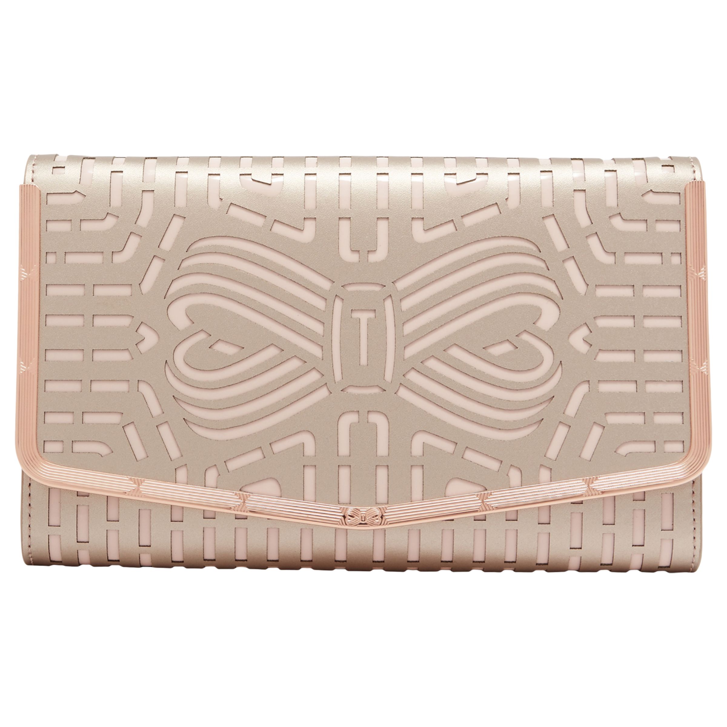 ted baker rose gold clutch bag