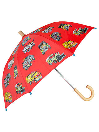 Hatley Children's Monster Truck Print Umbrella, Red