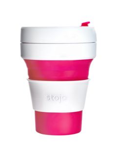 Stojo Collapsible Reusable Pocket Cup, 355ml, Pink