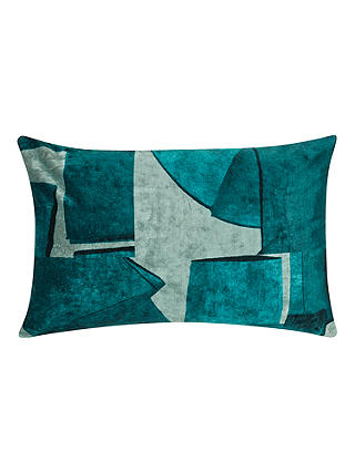 Design Project by John Lewis No.124 Cushion, Teal Velvet