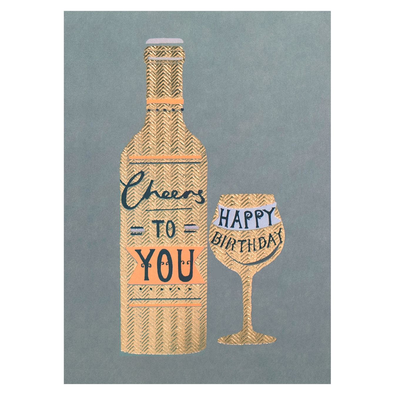 Louise Tiler Happy Birthday Cheers  Greeting Card at John Lewis