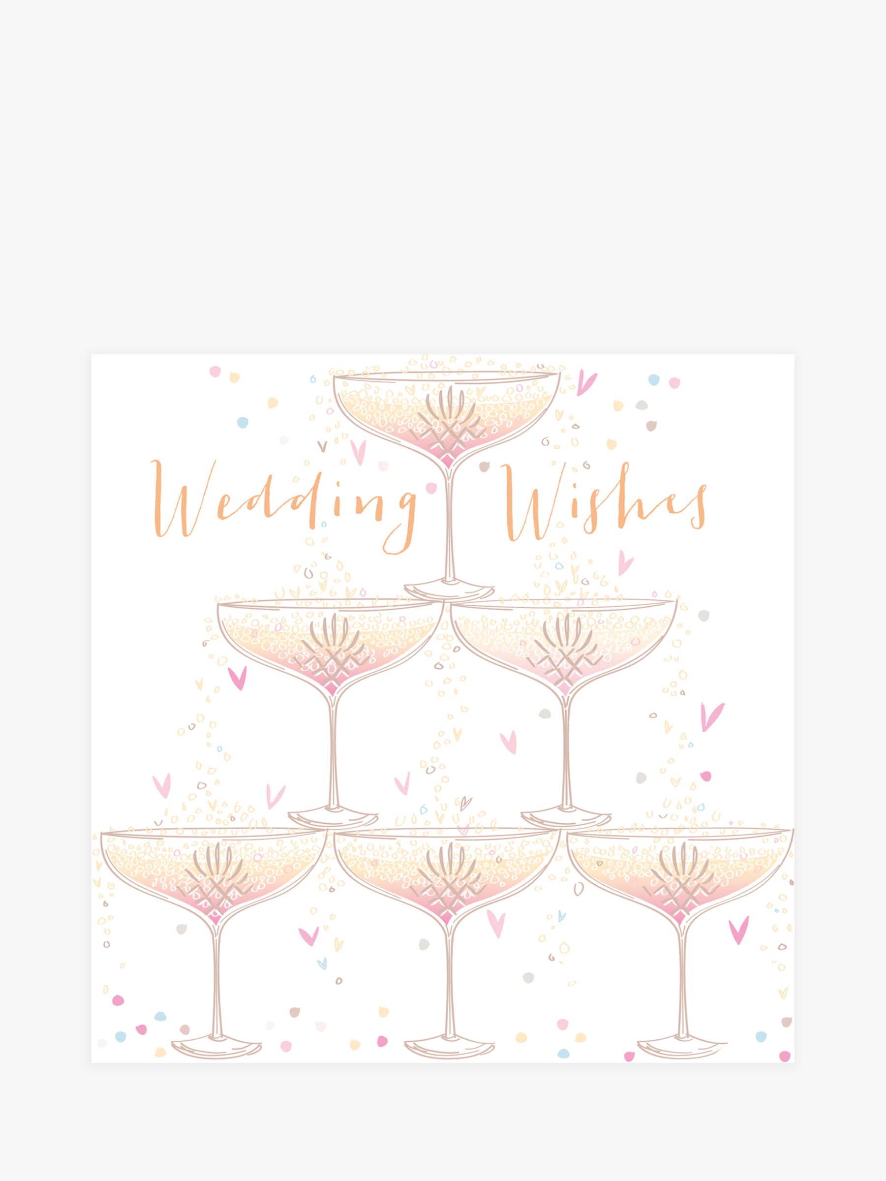 Belly Button Designs Bubbles Wedding Wishes Glasses Card