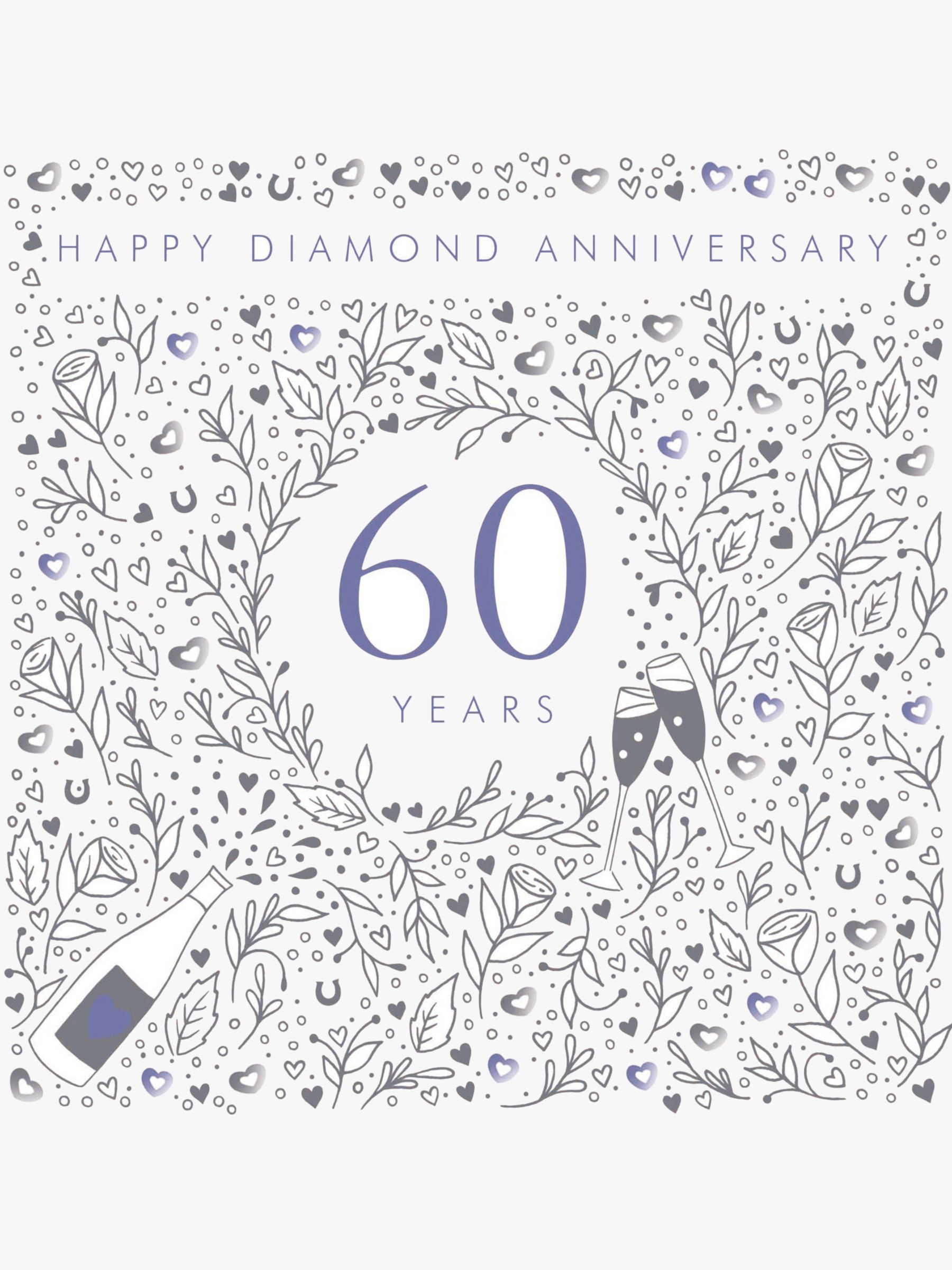 Woodmansterne 60th  Diamond Wedding  Anniversary  Card at 