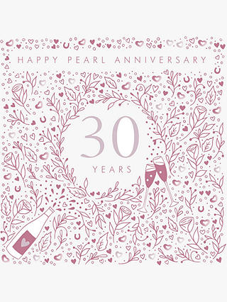 Woodmansterne 30th Pearl Wedding Anniversary Card