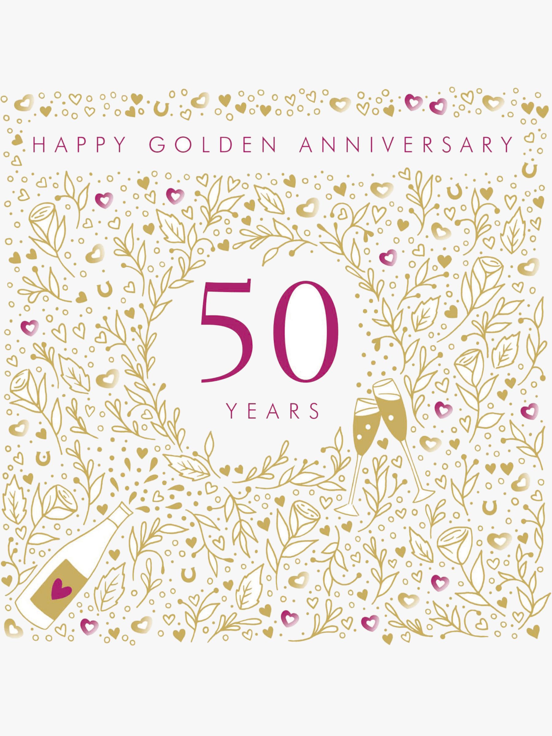 Woodmansterne 50th  Golden Wedding  Anniversary  Card at John  