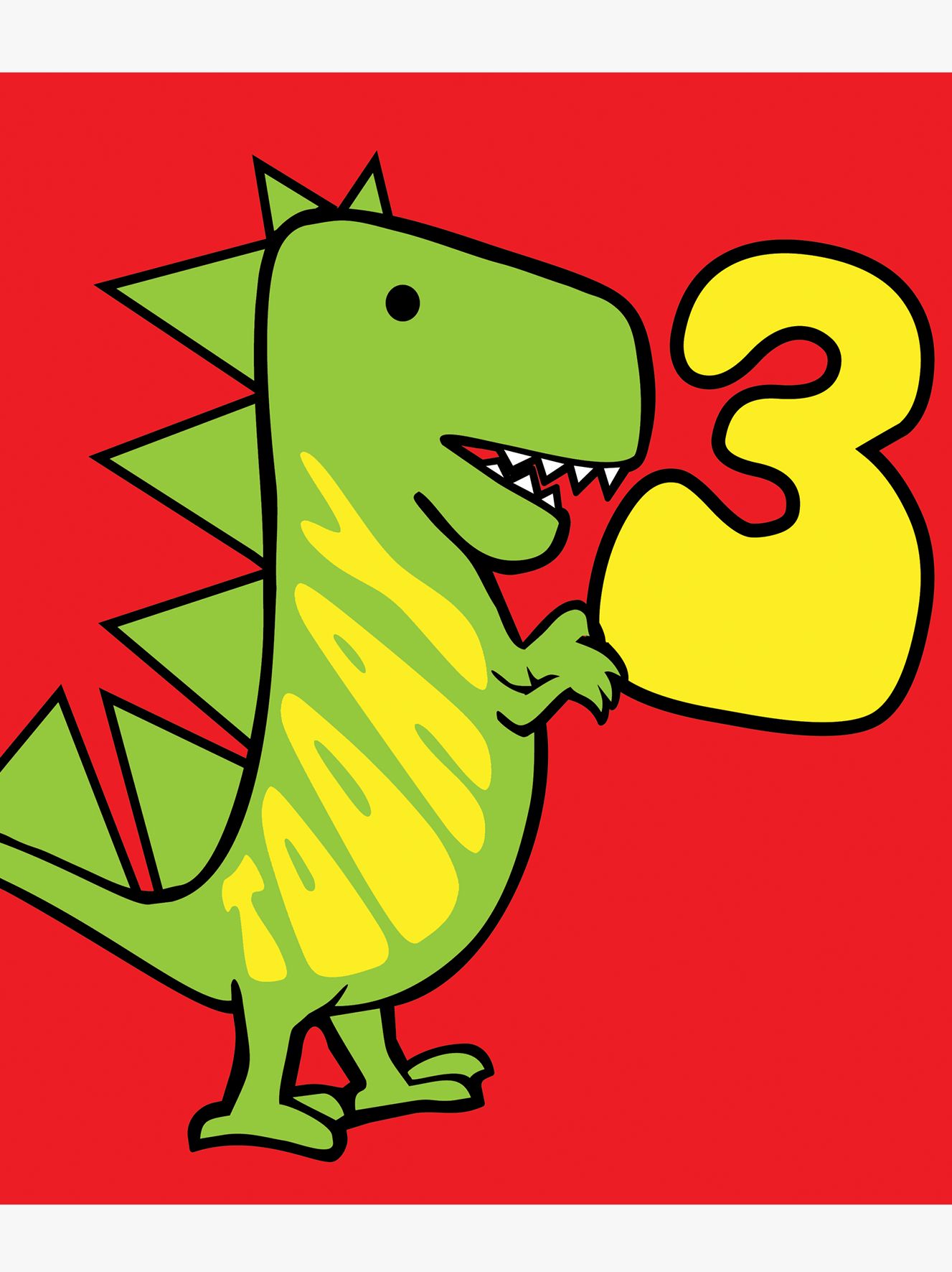 Portfolio 3 Today Dinosaur 3rd Birthday Card