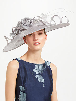 John Lewis & Partners Elena Floral Down Brim Disc Occasion Hat