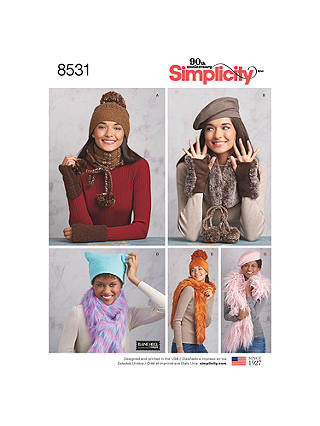 Simplicity Women's Cold Weather Accessories Sewing Pattern, 8531