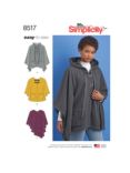Simplicity Women's Easy Sew Ponchos Sewing Pattern, 8517
