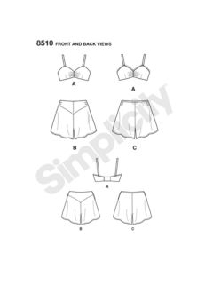 Simplicity Simplicity Pattern 8510 Misses' Vintage Brassiere and Panties