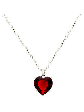 Finesse Glass Crystal Heart Pendant Necklace