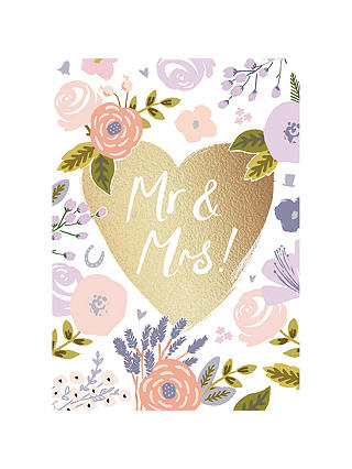Woodmansterne Mr & Mrs Wedding Card
